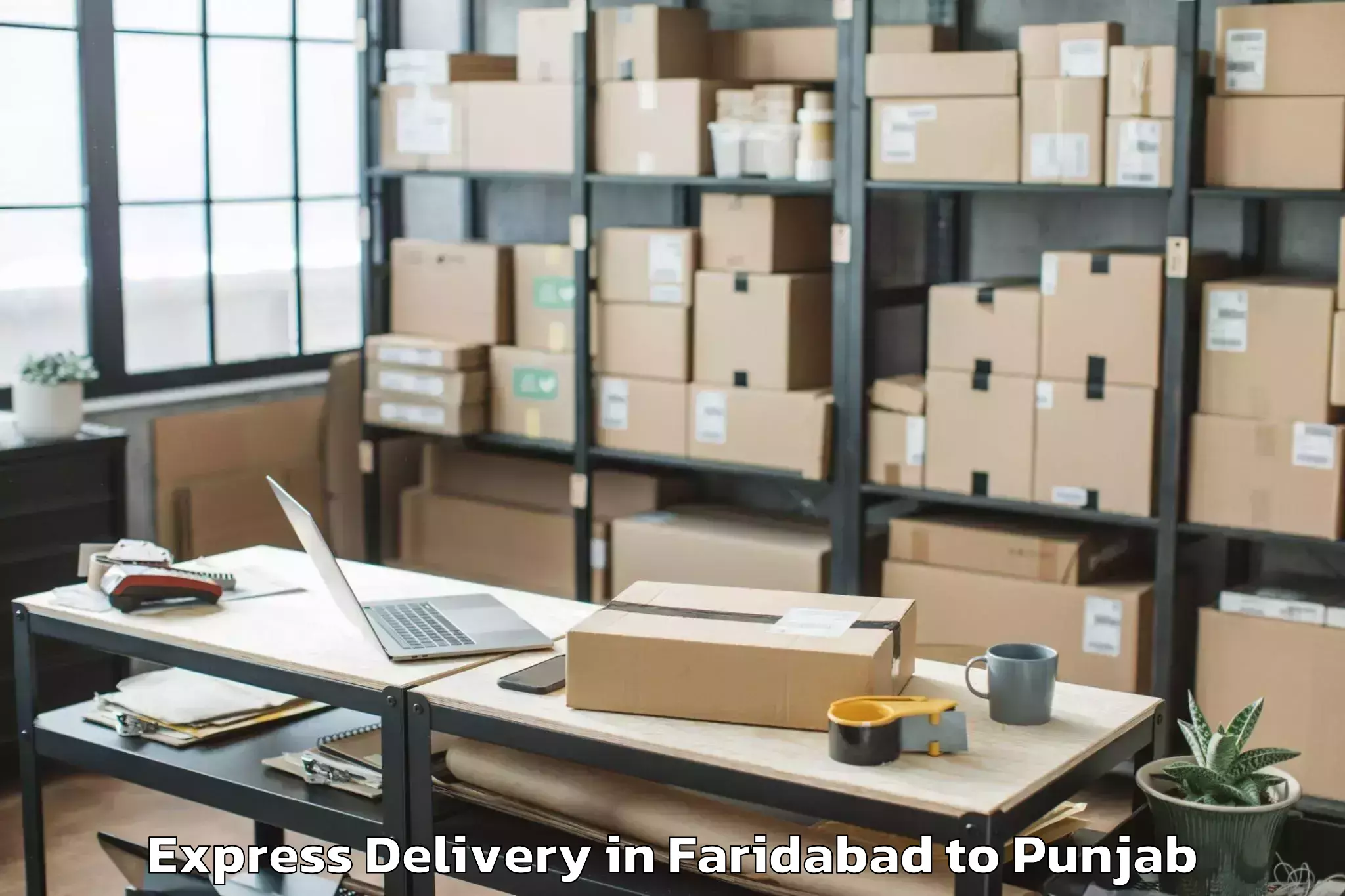 Reliable Faridabad to Jhunir Express Delivery